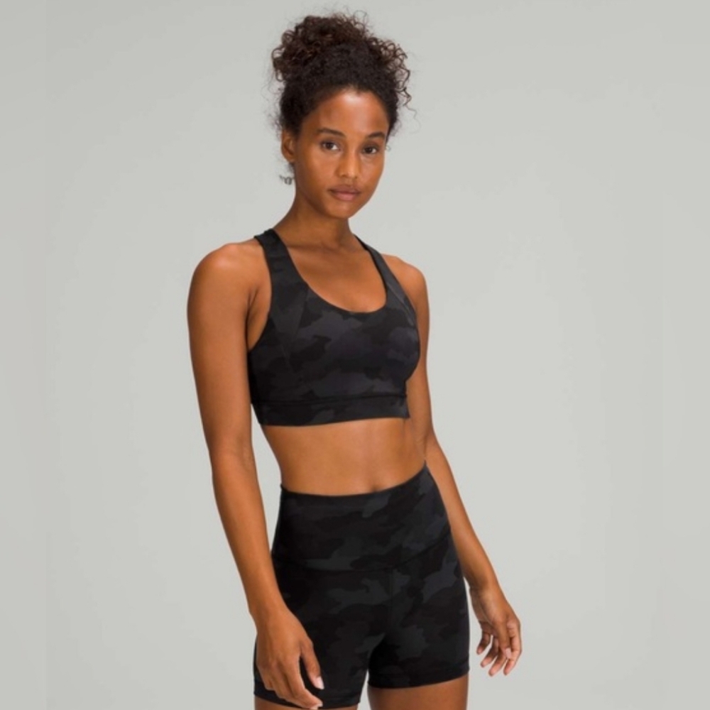 Lululemon Free To Be Elevated Sports Bra Black Camo